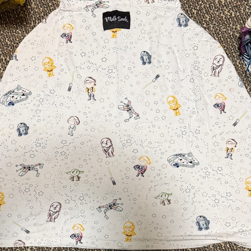 Milk Snob Star Wars Print Nursing Cover - White with Multi Characters